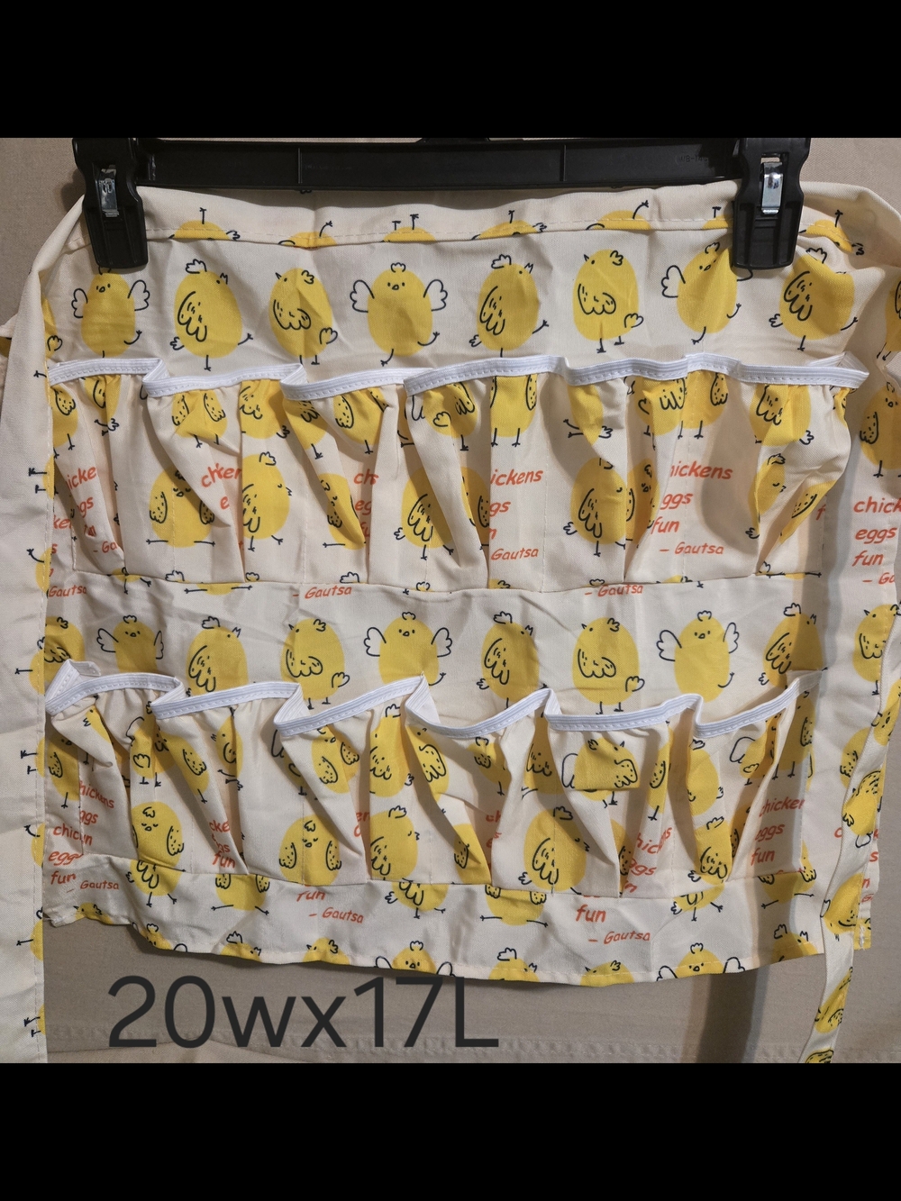 Yellow Chick Print EGG APRON